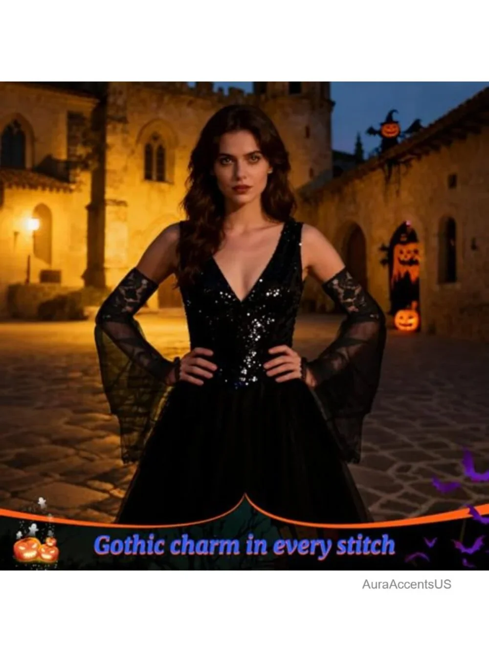 Detachable Lace Arm Sleeves Gloves Gothic Wedding Halloween Vampire Costume